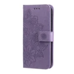 7-petal Flowers Embossing Leather Phone Case - Image 3