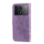 7-petal Flowers Embossing Leather Phone Case - Image 4