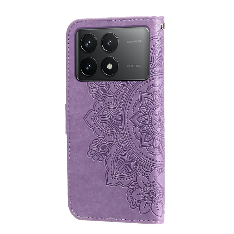 EDA004754708A_3.webp 7-petal Flowers Embossing Leather Phone Case - Image 4
