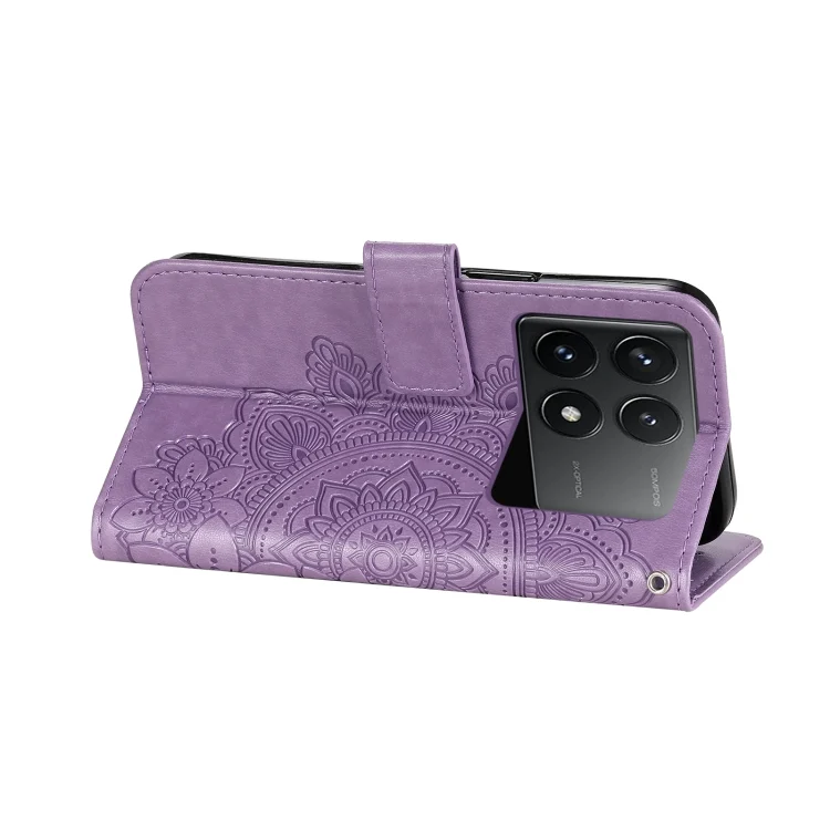 EDA004754708A_5.webp 7-petal Flowers Embossing Leather Phone Case - Image 6