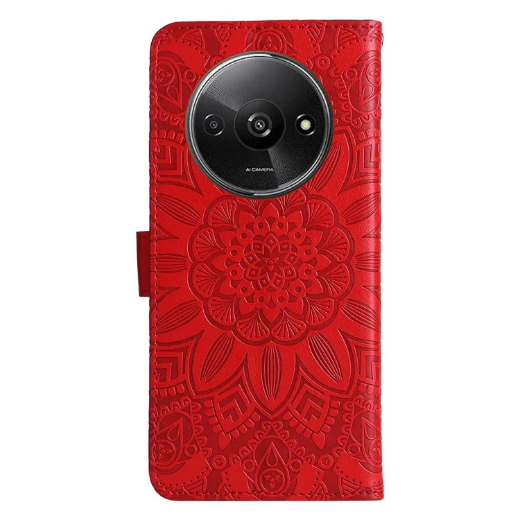 EDA004754915A_2.webp Embossed Sunflower Leather Phone Case, For Xiaomi Redmi A3, For Xiaomi Redmi Note13 Pro 4G Global/Poco M6 Pro 4G, For Xiaomi Redmi Note13 4G, For Xiaomi Redmi K70E - Image 3