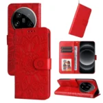 Embossed Sunflower Leather Phone Case, For Xiaomi 14 Ultra, For Xiaomi 14 Pro, For Xiaomi 14, For Xiaomi Redmi Note13 5G Global
