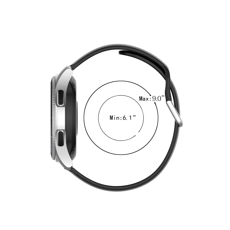 EDA00475501A_4.webp 22mm Universal Silver Buckle Silicone Replacement Wrist Strap - Image 6