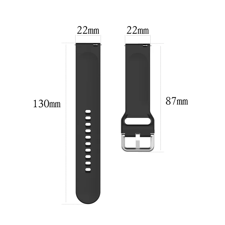 EDA00475501A_6.webp 22mm Universal Silver Buckle Silicone Replacement Wrist Strap - Image 8