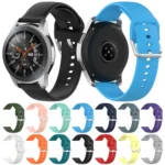 22mm Universal Silver Buckle Silicone Replacement Wrist Strap - Image 2