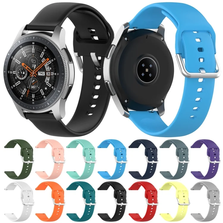 EDA00475501_B1.webp 22mm Universal Silver Buckle Silicone Replacement Wrist Strap - Image 2