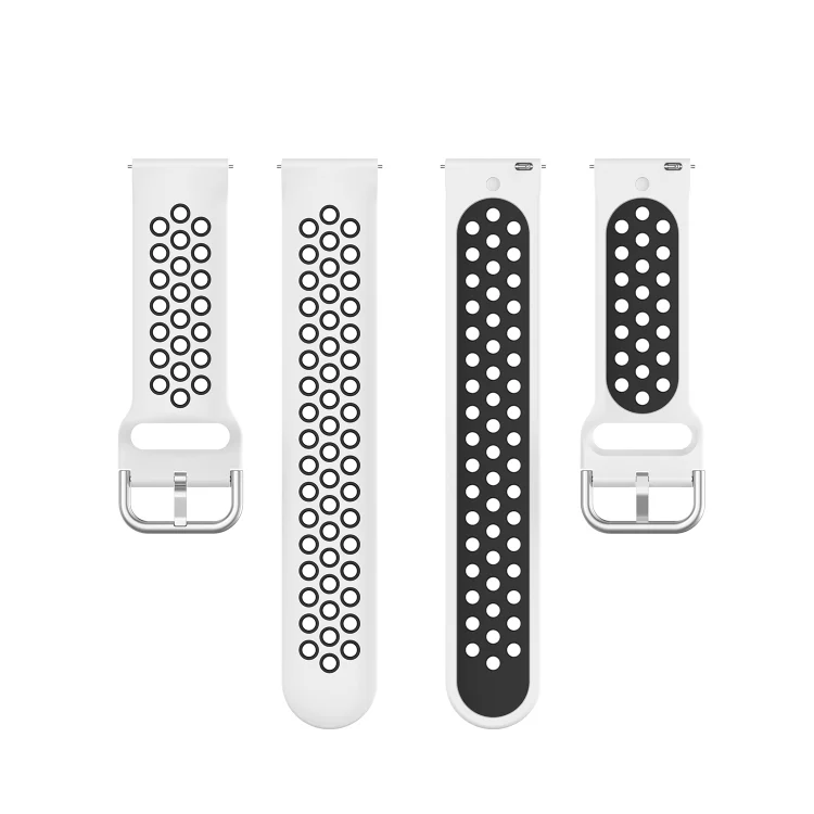 EDA00476401A_3.webp For Fitbit Versa 2 / Versa / Versa Lite / Blaze 23mm Sports Two Colors Silicone Replacement Strap Watchband - Image 5