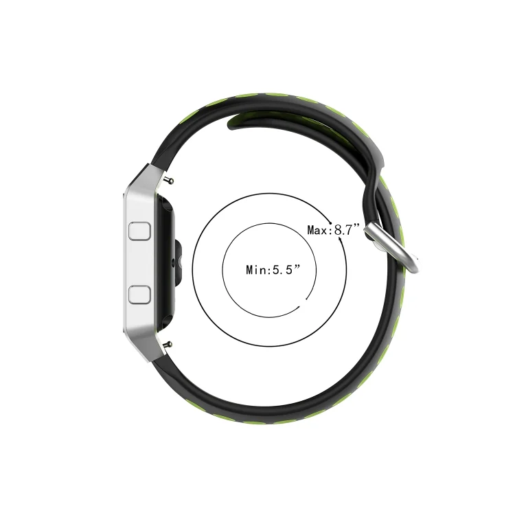 EDA00476401A_6.webp For Fitbit Versa 2 / Versa / Versa Lite / Blaze 23mm Sports Two Colors Silicone Replacement Strap Watchband - Image 8