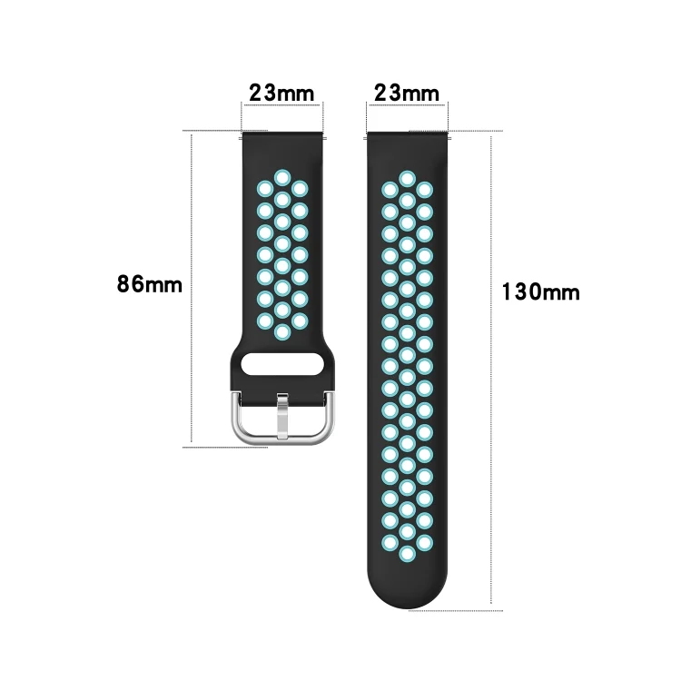 EDA00476401A_7.webp For Fitbit Versa 2 / Versa / Versa Lite / Blaze 23mm Sports Two Colors Silicone Replacement Strap Watchband - Image 9