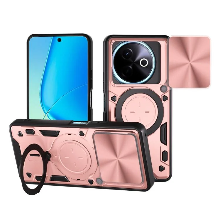CD Texture Sliding Camshield Magnetic Holder Phone Case, For vivo Y39 5G, For vivo Y29s 5G, For vivo Y29 4G