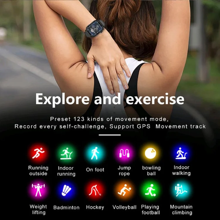 EDA0047891_B6.webp G96 1.85 inch HD Square Screen Rugged Smart Watch Support Bluetooth Calling/Heart Rate Monitoring/Blood Oxygen Monitoring - Image 7