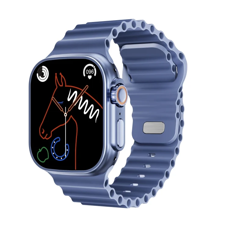 WS-E9 Ultra 2.2 inch IP67 Waterproof Ocean Silicone Band Smart Watch, Support Heart Rate / NFC