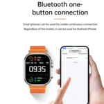 WS-E9 Ultra 2.2 inch IP67 Waterproof Ocean Silicone Band Smart Watch, Support Heart Rate / NFC - Image 2