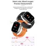 WS-E9 Ultra 2.2 inch IP67 Waterproof Ocean Silicone Band Smart Watch, Support Heart Rate / NFC - Image 3