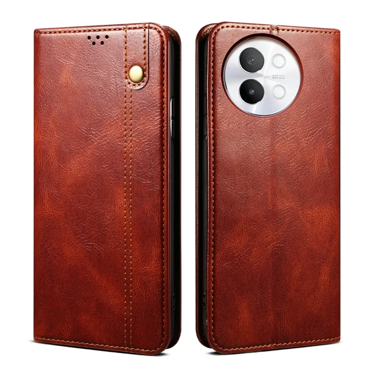 Oil Wax Crazy Horse Texture Leather Phone Case, For vivo S18e, For vivo S18, For vivo X100 Pro, For vivo X100, For vivo Y36 5G / 4G