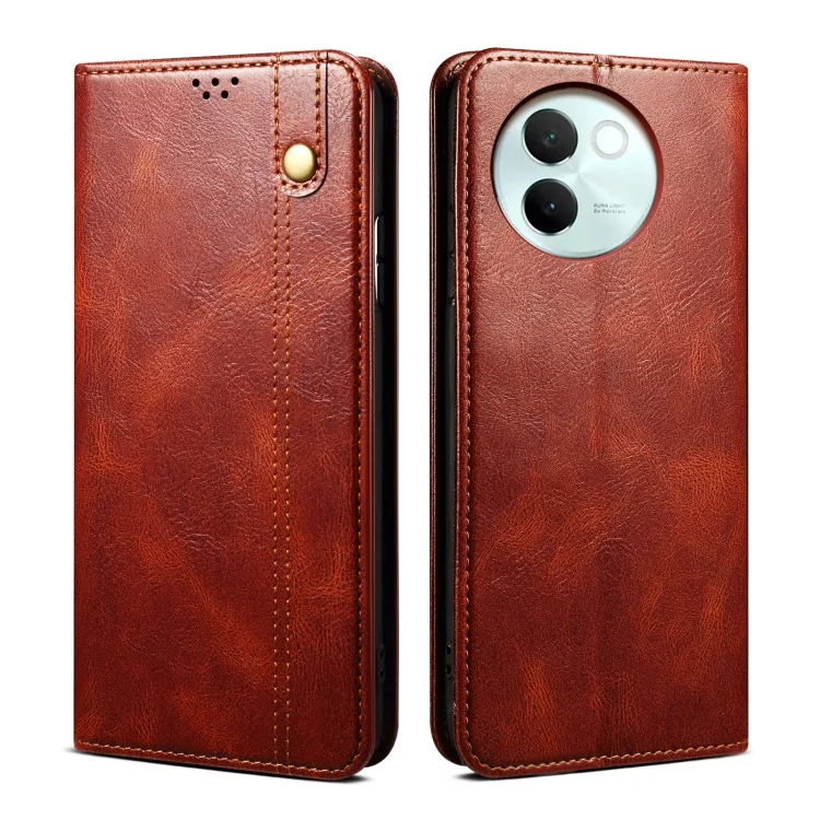 Oil Wax Crazy Horse Texture Leather Phone Case, For vivo V30E 5G Global, For vivo T3 / Y200E / Y100 IND, For vivo Y03 4G, For vivo iQOO Neo9 Pro / Neo9, For vivo S18 Pro