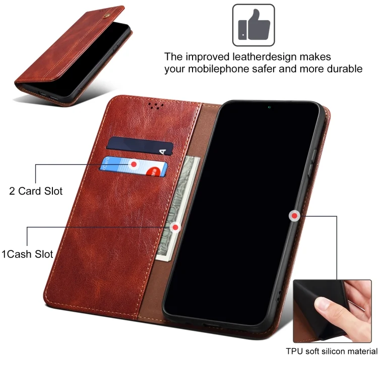 EDA004835015A_5.webp Oil Wax Crazy Horse Texture Leather Phone Case, For vivo V30E 5G Global, For vivo T3 / Y200E / Y100 IND, For vivo Y03 4G, For vivo iQOO Neo9 Pro / Neo9, For vivo S18 Pro - Image 6