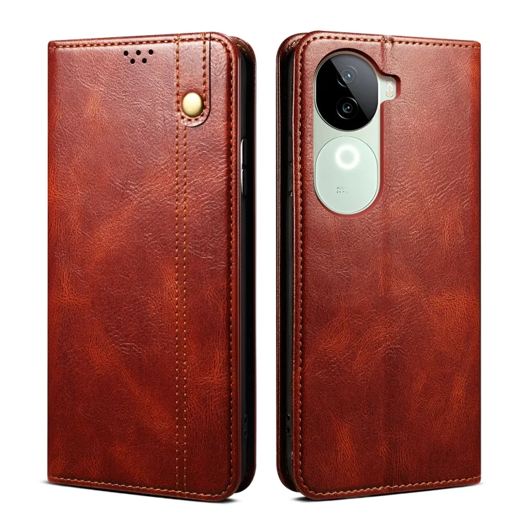 Oil Wax Crazy Horse Texture Leather Phone Case, For vivo V40e 5G India / iQOO Z9s 5G, For vivo S19 Pro, For vivo S19, For vivo X100 Ultra, For vivo Y38 5G Global