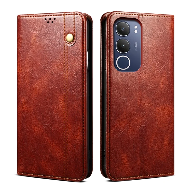 Oil Wax Crazy Horse Texture Leather Phone Case, For vivo Y19s 4G, For vivo X200, For vivo X200 Pro mini, For vivo X200 Pro, For vivo V40 Lite 4G IDN / 5G IDN