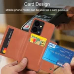 Double Buckle Card Slots Magnetic Phone Case, For Xiaomi Redmi Note 12 4G Global, For Xiaomi Redmi Note 12 Turbo/Poco F5, For Xiaomi Redmi Note 12S 4G, For Xiaomi Redmi K40S / Poco F4 - Image 7