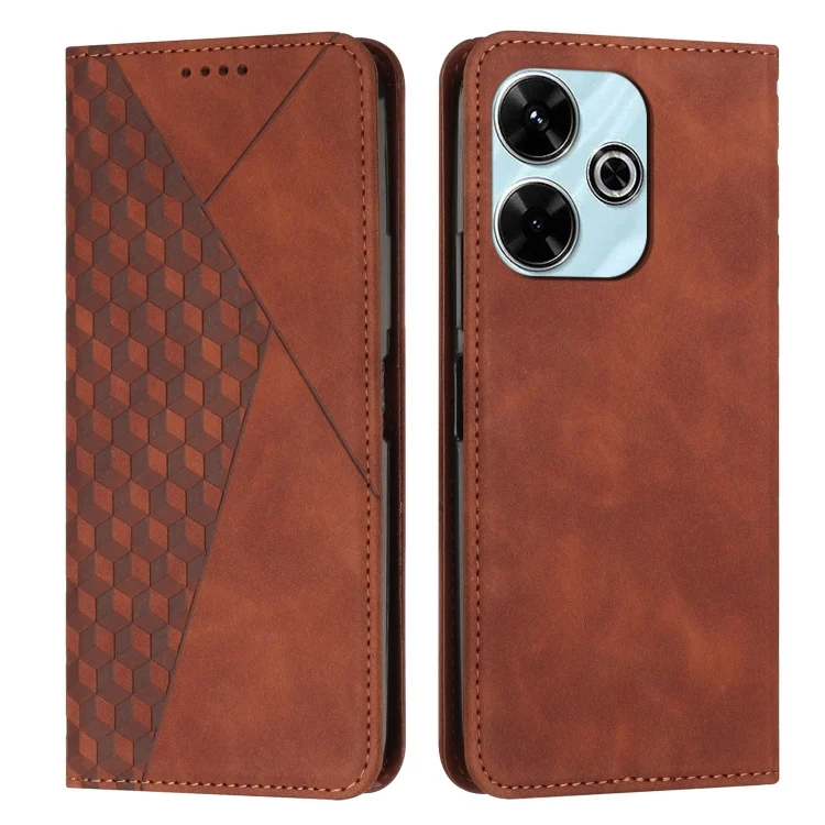 Diamond Splicing Skin Feel Magnetic Leather Phone Case, For Xiaomi Redmi 13 4G, For Xiaomi Redmi Turbo 3, For Xiaomi Redmi A3, For Xiaomi Redmi Note 13 Pro 4G Global