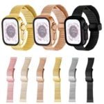 Magnetic Buckle Herringbone Mesh Metal Watch Band, For Apple Watch Series 6 44mm, For Apple Watch Series 5 44mm, For Apple Watch Series 5 40mm - Image 2