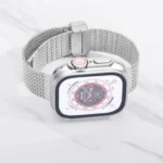 Magnetic Buckle Herringbone Mesh Metal Watch Band, For Apple Watch Series 6 44mm, For Apple Watch Series 5 44mm, For Apple Watch Series 5 40mm - Image 4