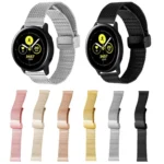 Magnetic Buckle Herringbone Mesh Metal Watch Band for Samsung Galaxy Watch - Image 2