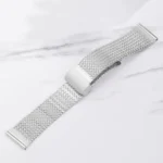 Magnetic Buckle Herringbone Mesh Metal Watch Band for Samsung Galaxy Watch - Image 3
