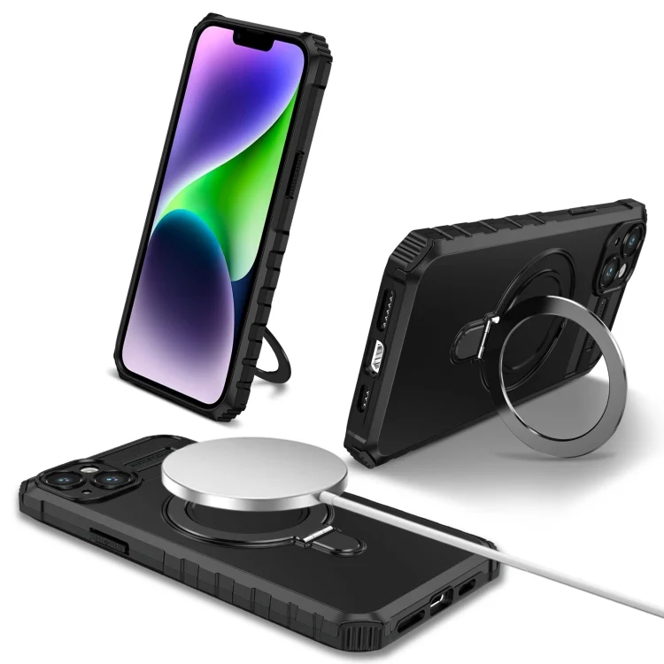 MagSafe Magnetic Holder Phone Case, For iPhone 15, For iPhone 14 Plus, For iPhone 14