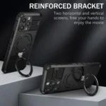 MagSafe Magnetic Holder Phone Case, For iPhone 14 Pro, For iPhone 14 Pro Max, For iPhone 13 Pro Max - Image 3