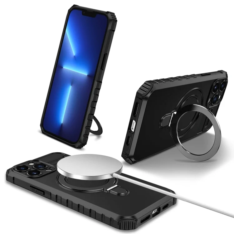 MagSafe Magnetic Holder Phone Case, For iPhone 13 Pro, For iPhone 13, For iPhone 12