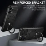 MagSafe Magnetic Holder Phone Case, For iPhone 13 Pro, For iPhone 13, For iPhone 12 - Image 3