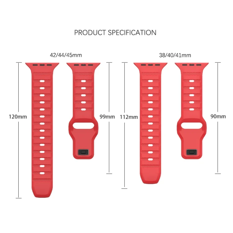 EDA0049183_B5.webp Dot Texture Fluororubber Watch Band, For Apple Watch 42mm, For Apple Watch 38mm - Image 6