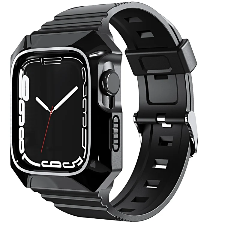 PC Rugged Case Integrated TPU Watch Band
