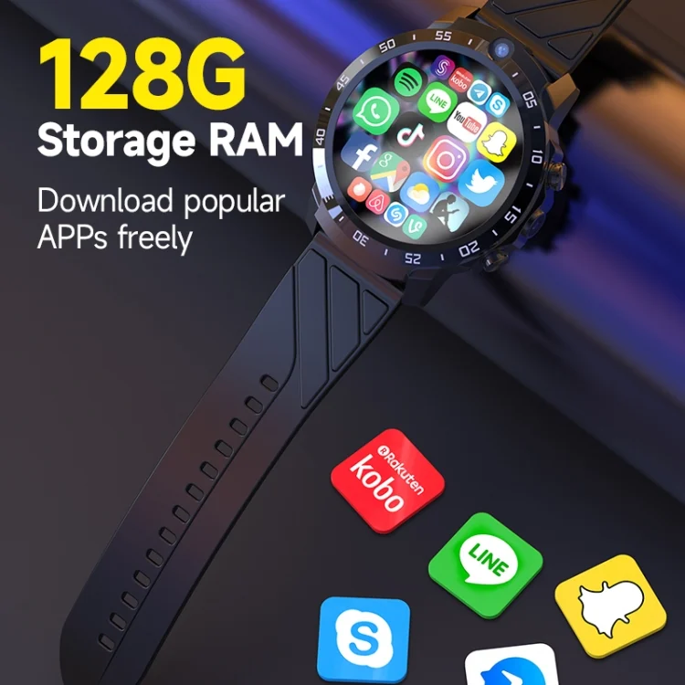 EDA0049202_B8.webp MT27 4G+64G 1.6 inch IP67 Waterproof 4G Android 8.1 Smart Watch Support Heart Rate / GPS - Image 9