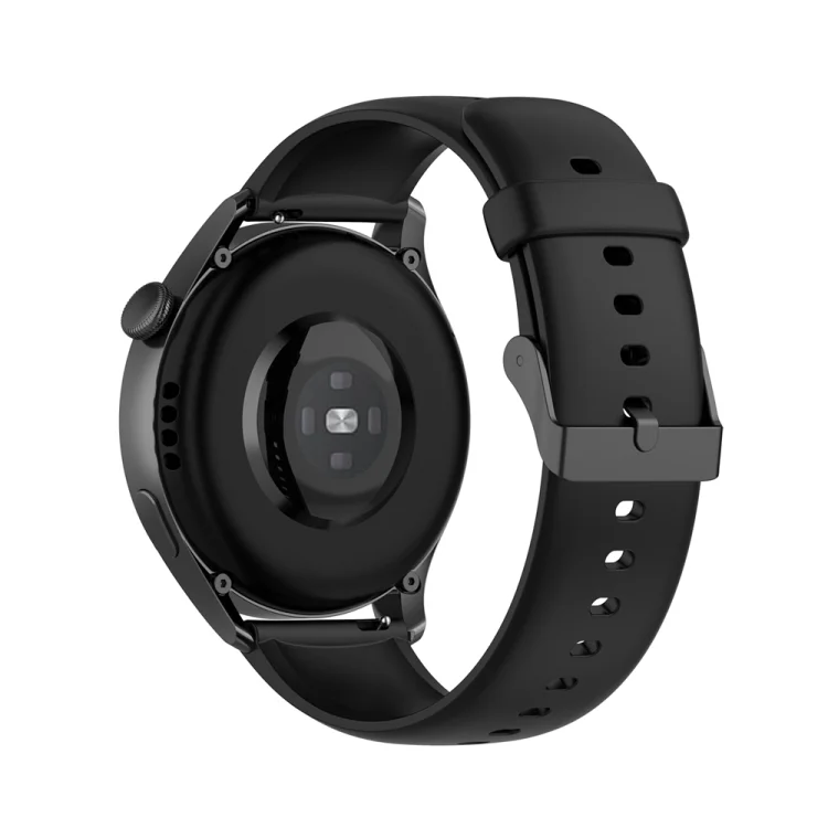 EDA004931201A_1.webp Solid Color Silicone Stainless Steel Black Buckle Watch Band - Image 5