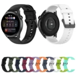 Solid Color Silicone Stainless Steel Black Buckle Watch Band - Image 2