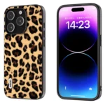 ABEEL Black Edge Leopard Phone Case, For iPhone 15 Pro Max, For iPhone 15 Pro, For iPhone 15 Plus, For iPhone 15, For iPhone 14 Plus