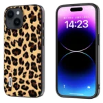 ABEEL Black Edge Leopard Phone Case, For iPhone 14, For iPhone 14 Pro, For iPhone 14 Pro Max