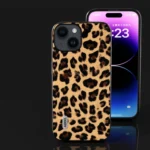 ABEEL Black Edge Leopard Phone Case, For iPhone 14, For iPhone 14 Pro, For iPhone 14 Pro Max - Image 4