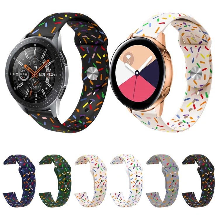 EDA0049417_B2.webp 20mm Sports Rainbow Dots Silicone Watch Band - Image 3