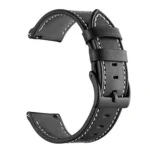 Stitching Black Buckle Genuine Leather Watch Band - Image 4