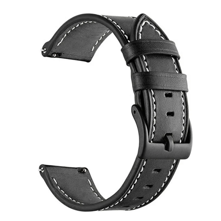 EDA004942201A_1.webp Stitching Black Buckle Genuine Leather Watch Band - Image 4