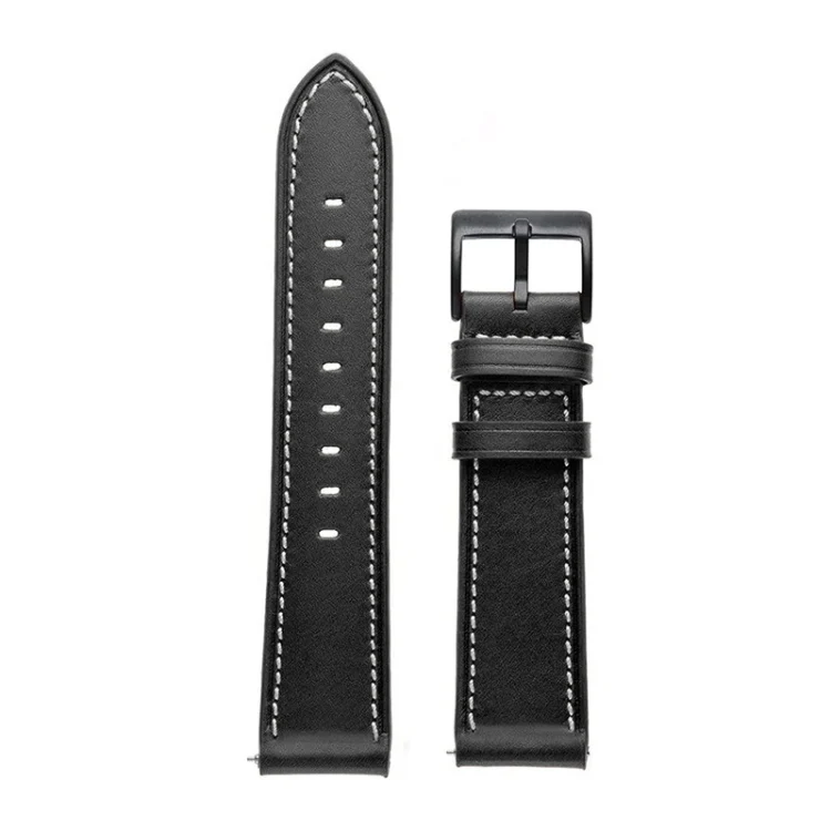 EDA004942201A_2.webp Stitching Black Buckle Genuine Leather Watch Band - Image 5