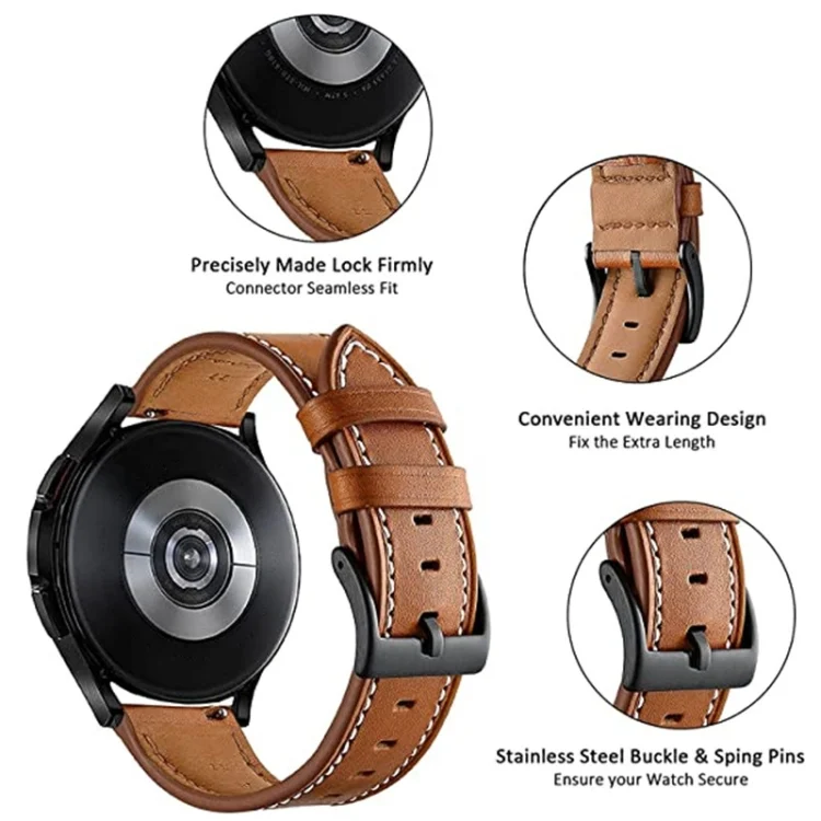 EDA0049422_B1.webp Stitching Black Buckle Genuine Leather Watch Band - Image 2