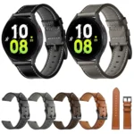 Stitching Black Buckle Genuine Leather Watch Band - Image 3