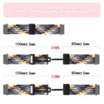20mm Magnetic Fold Clasp Woven Watch Band - Image 3