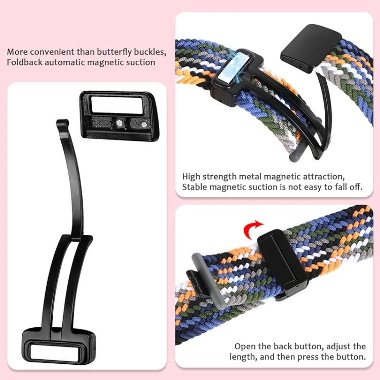 EDA0049444_B3.webp 20mm Magnetic Fold Clasp Woven Watch Band - Image 4
