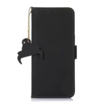 Genuine Leather Magnetic RFID Leather Phone Case, For iPhone 15 - Image 2